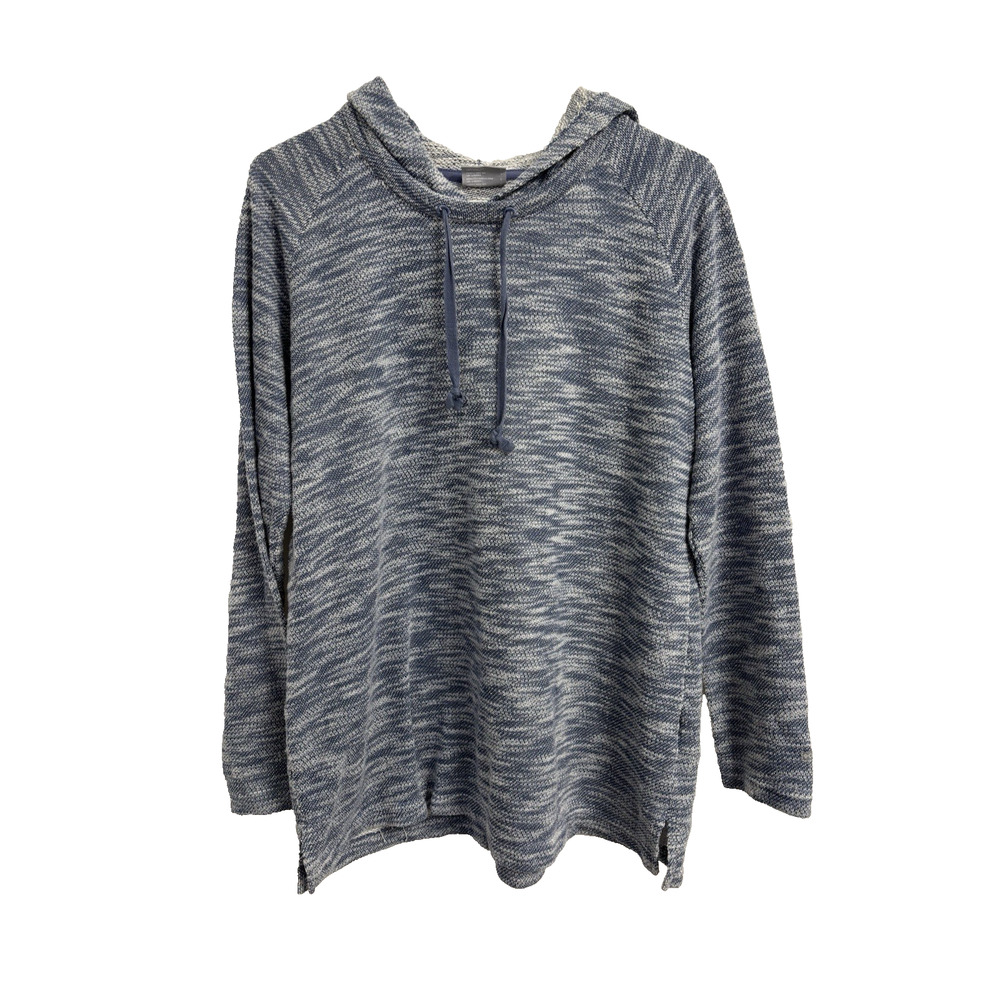 Columbia Women's L Heathered Blue Pullover Hoodie Athleisure Active Loungewear